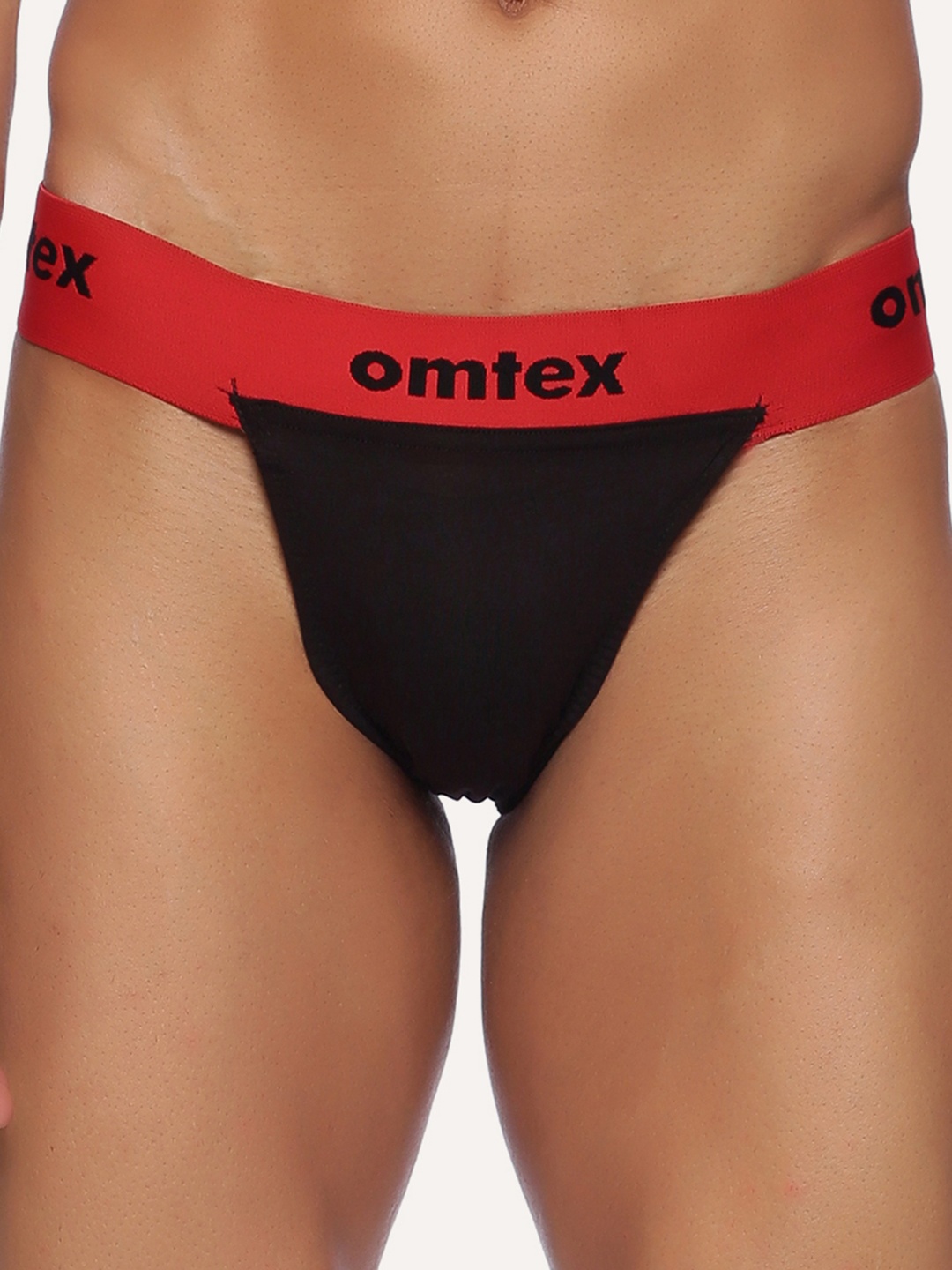 

Omtex Men Mid -Rise Cotton Basic Briefs, Red