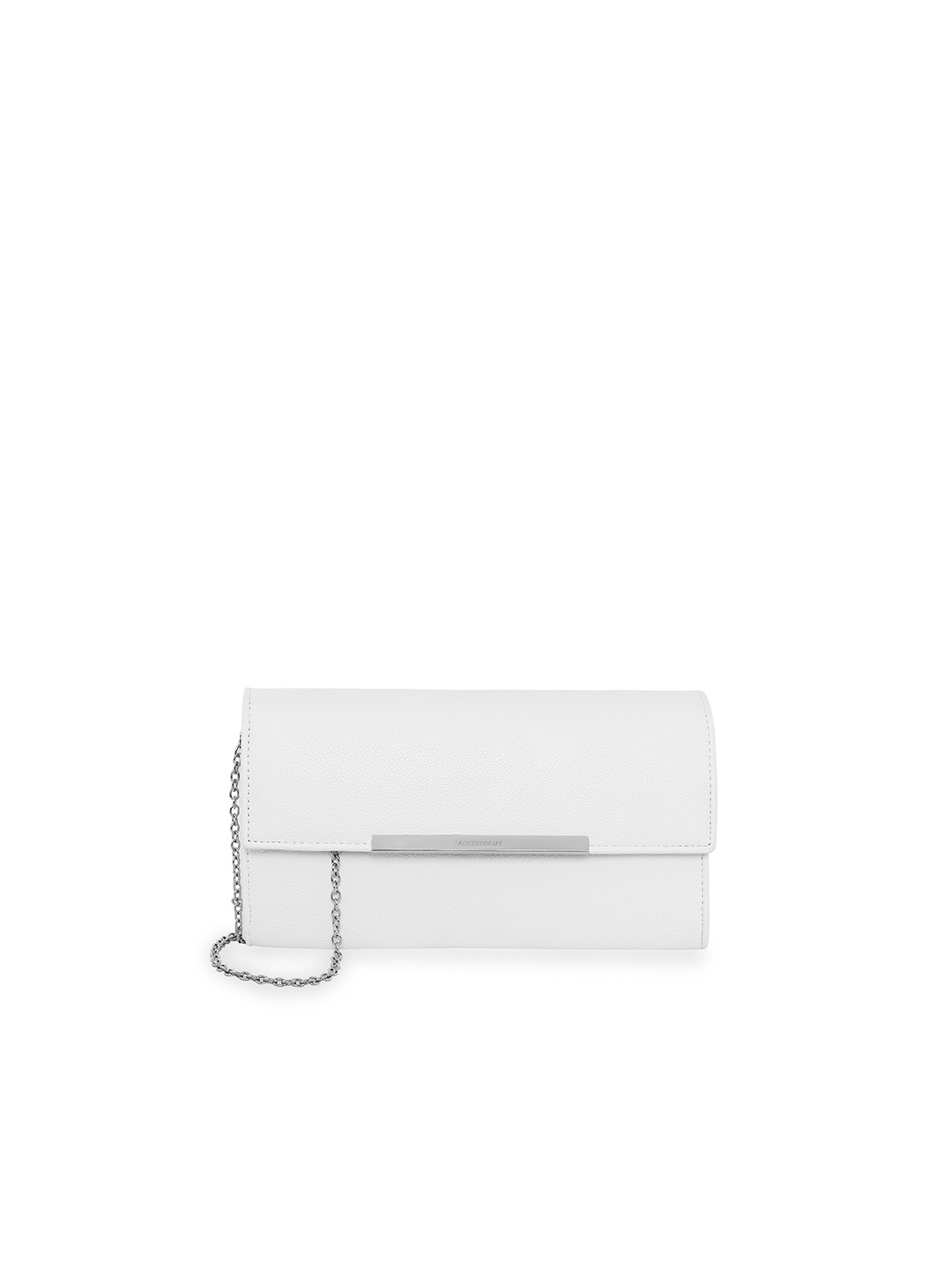 

Accessorize London Women Solid Clean Bar Clutch, White