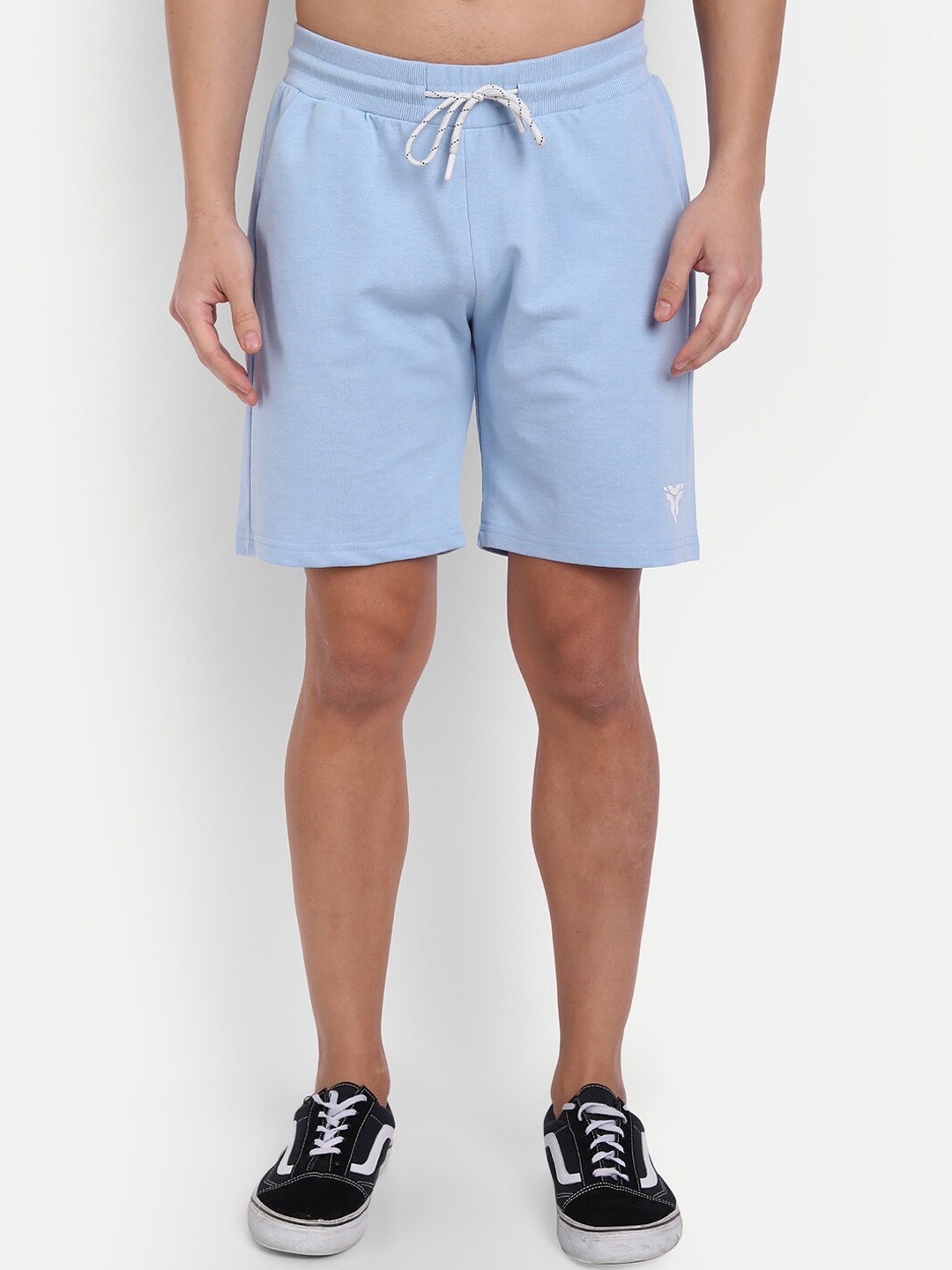 

deb Men Mid-Rise Soft Cotton Sweat Absorbent Unbounded Shorts, Blue
