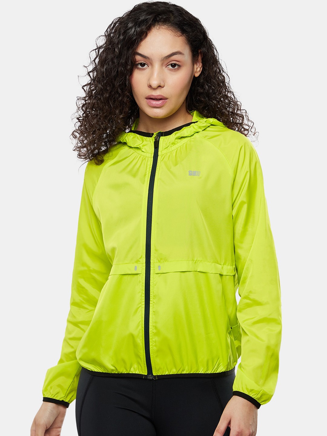 

The Souled Store Women Lime Green Hooded Sporty Jacket