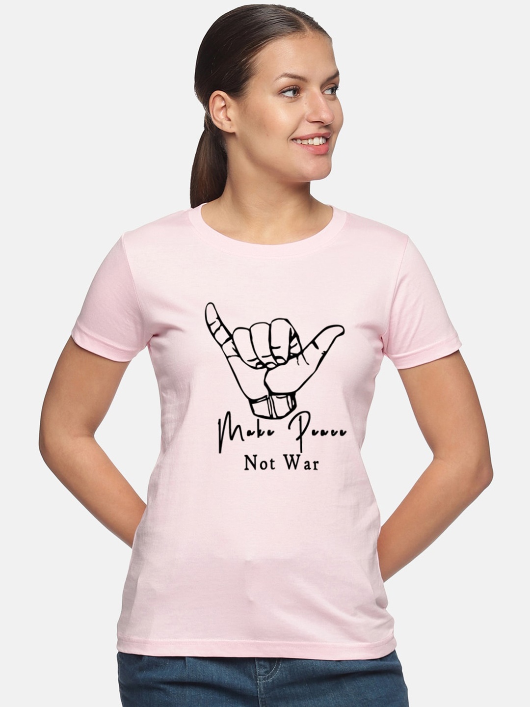 

Trends Tower Graphic Printed Pure Cotton T-shirt, Pink