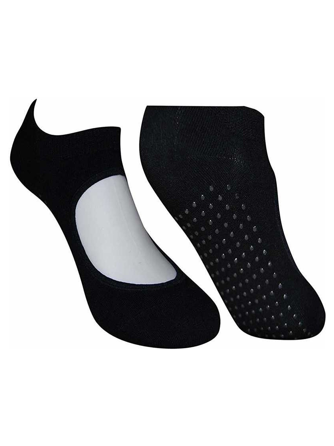 

Balenzia Women Anti-Bacterial Anti-Skid Ankle-Length Yoga Socks, Black