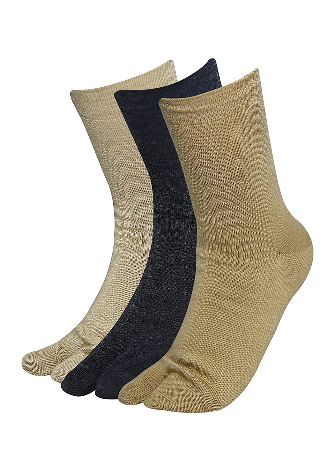 

Balenzia Women Pack Of 3 Patterned Cotton Above Ankle-Length Socks, Black