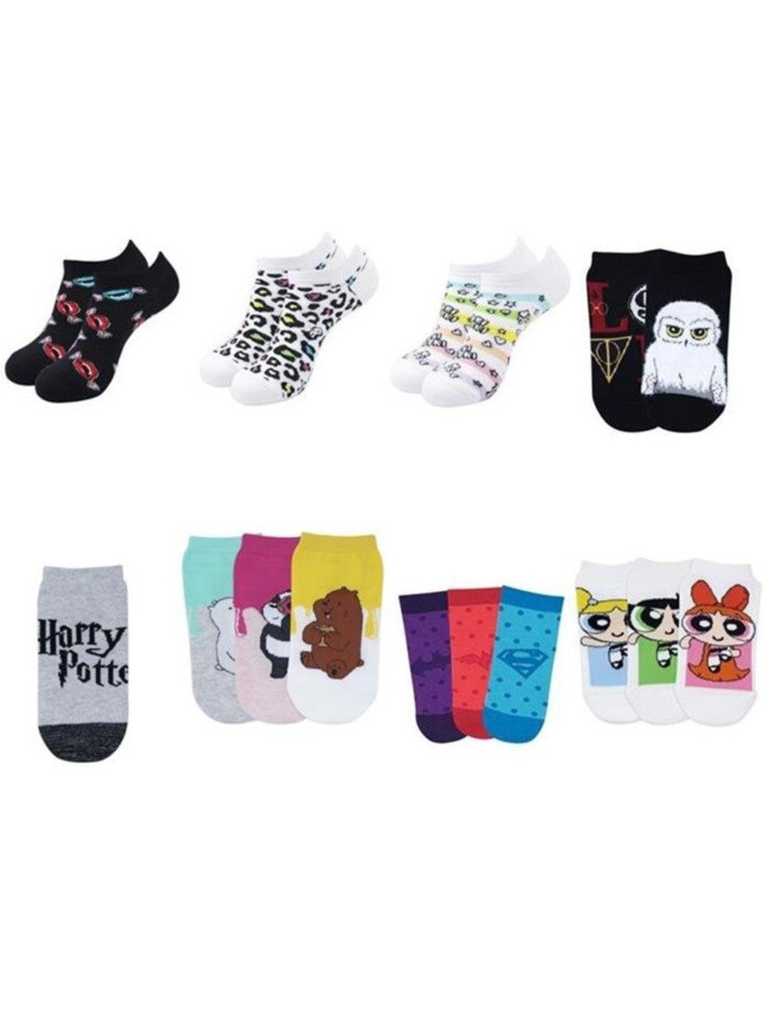 

Balenzia Pack Of 15 Ankle-Length Cotton Socks, Red
