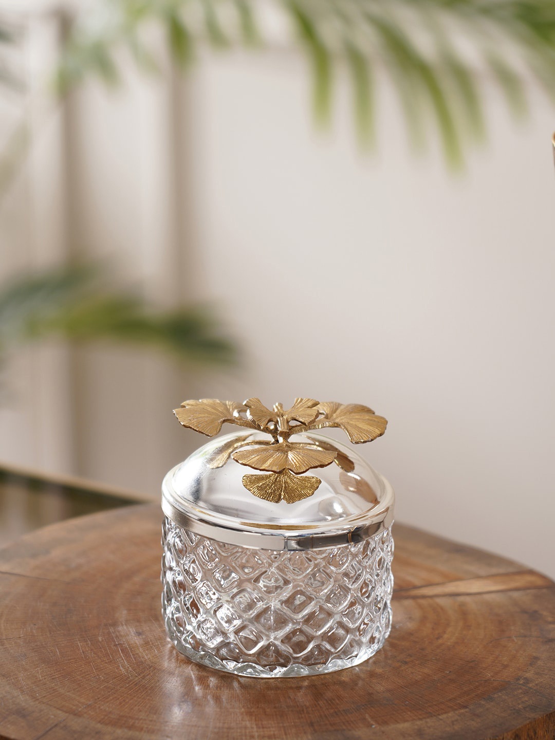 

Pure Home and Living Ouro Gold Toned Small Jar with Lid