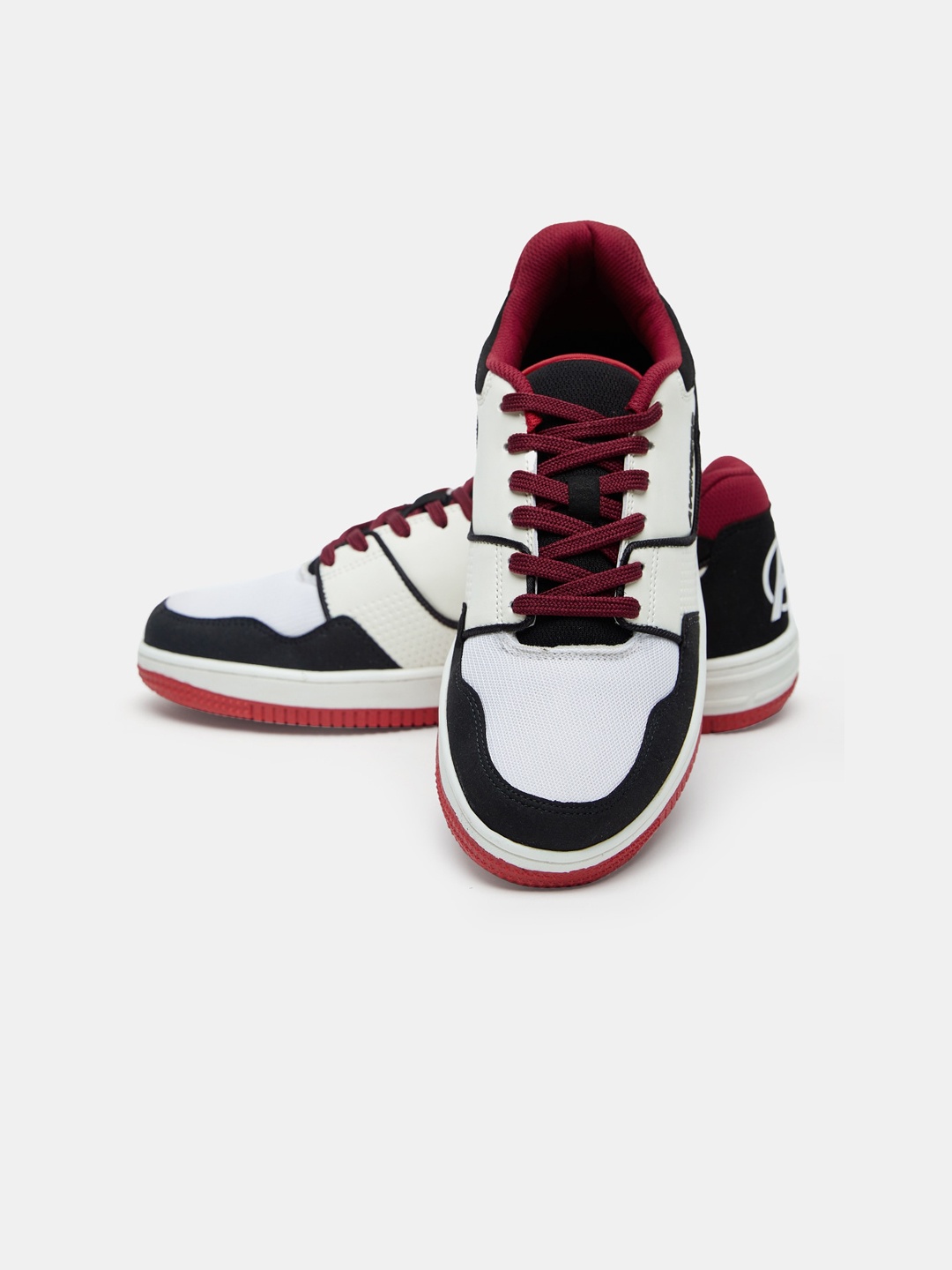 

The Souled Store Men White Colourblocked Avengers: Quantum Realm Suede Sneakers