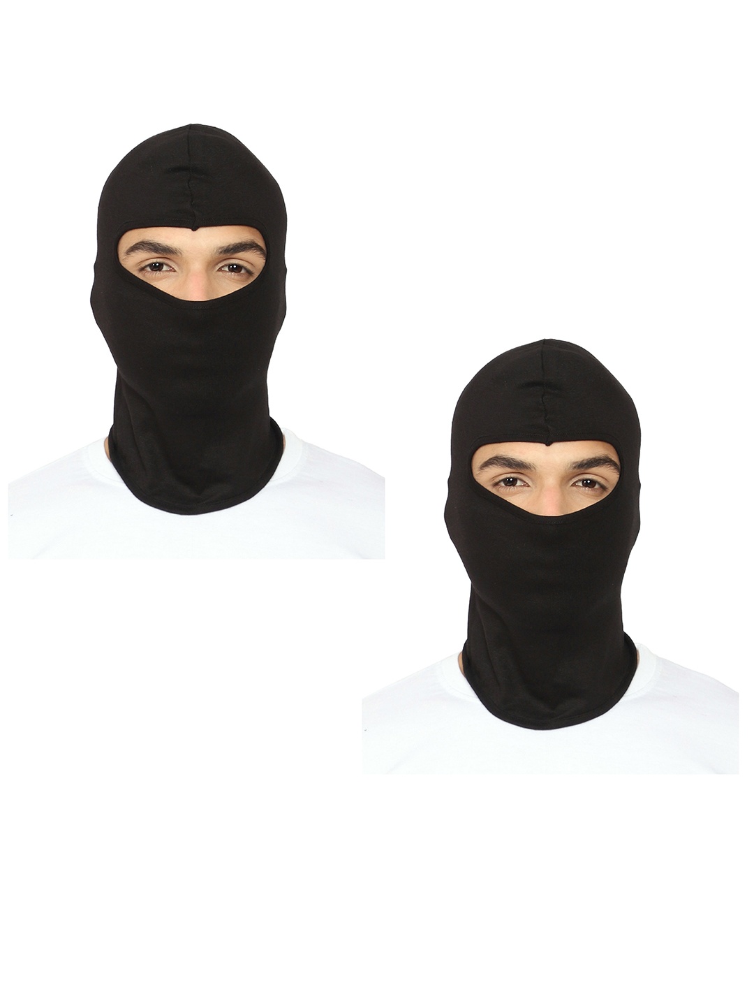 

Gajraj Pack Of 2 Reusable Full Face Masks, Black