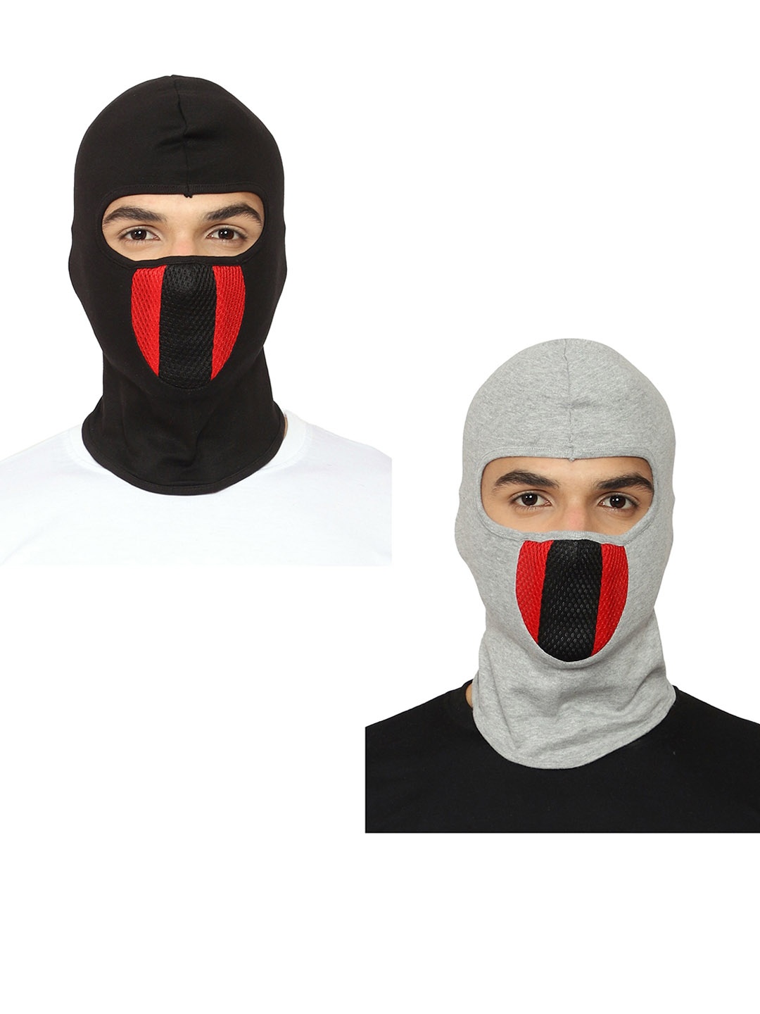 

Gajraj Pack Of 2 Reusable Full Face Masks With Air Filter Mesh, Black