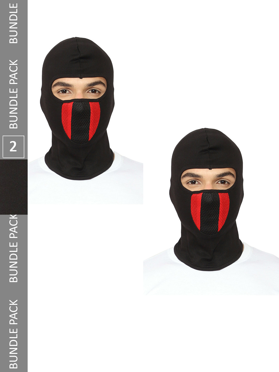

Gajraj Pack Of 2 Reusable Face Masks With Air FiIlter Mesh, Black