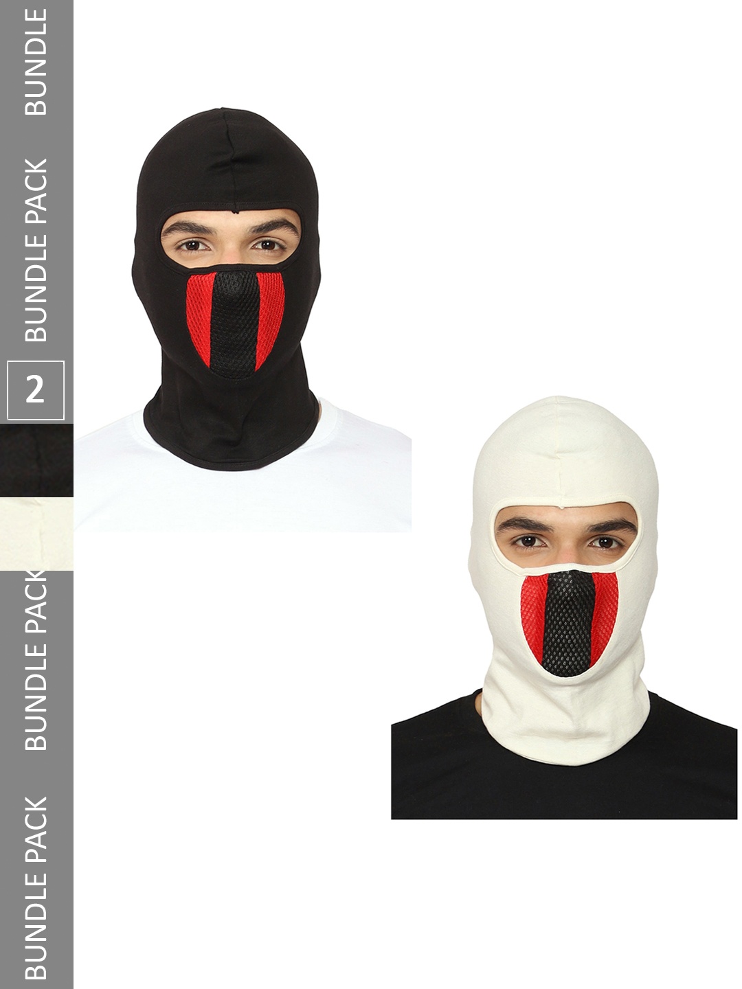 

Gajraj Pack Of 2 Reusable Face Masks With Air Filter Mesh, Black