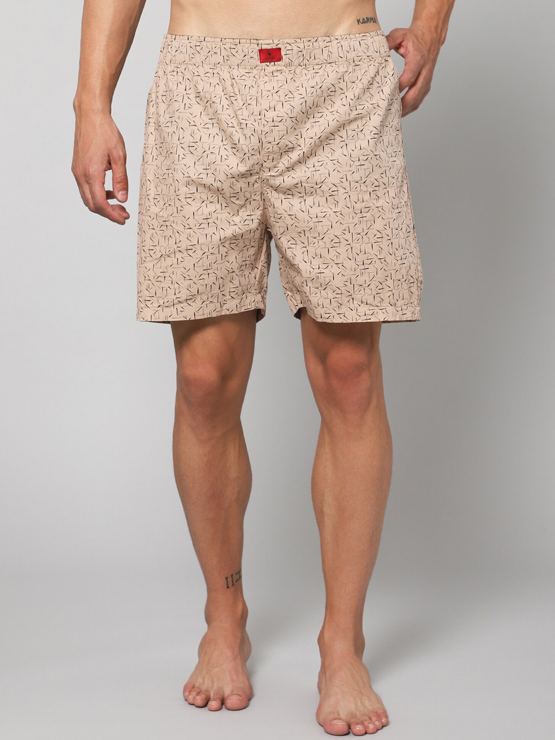 

Cantabil Men Printed Cotton Boxers, Beige