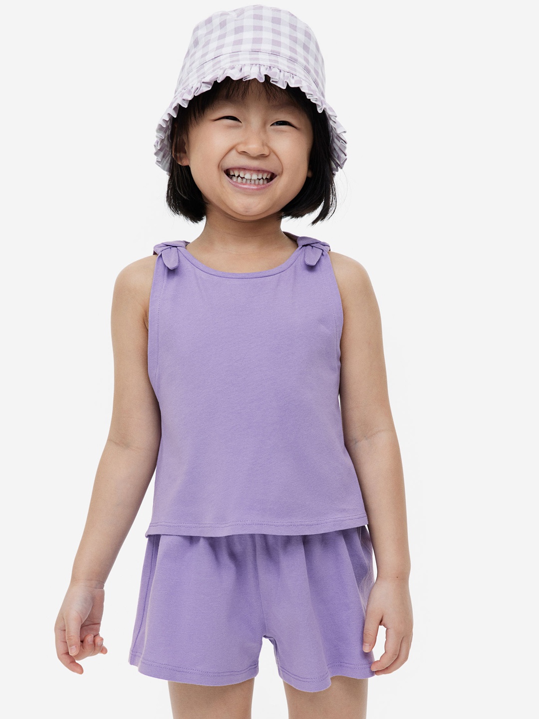 

H&M Girls 2-Piece Pure Cotton Set, Purple