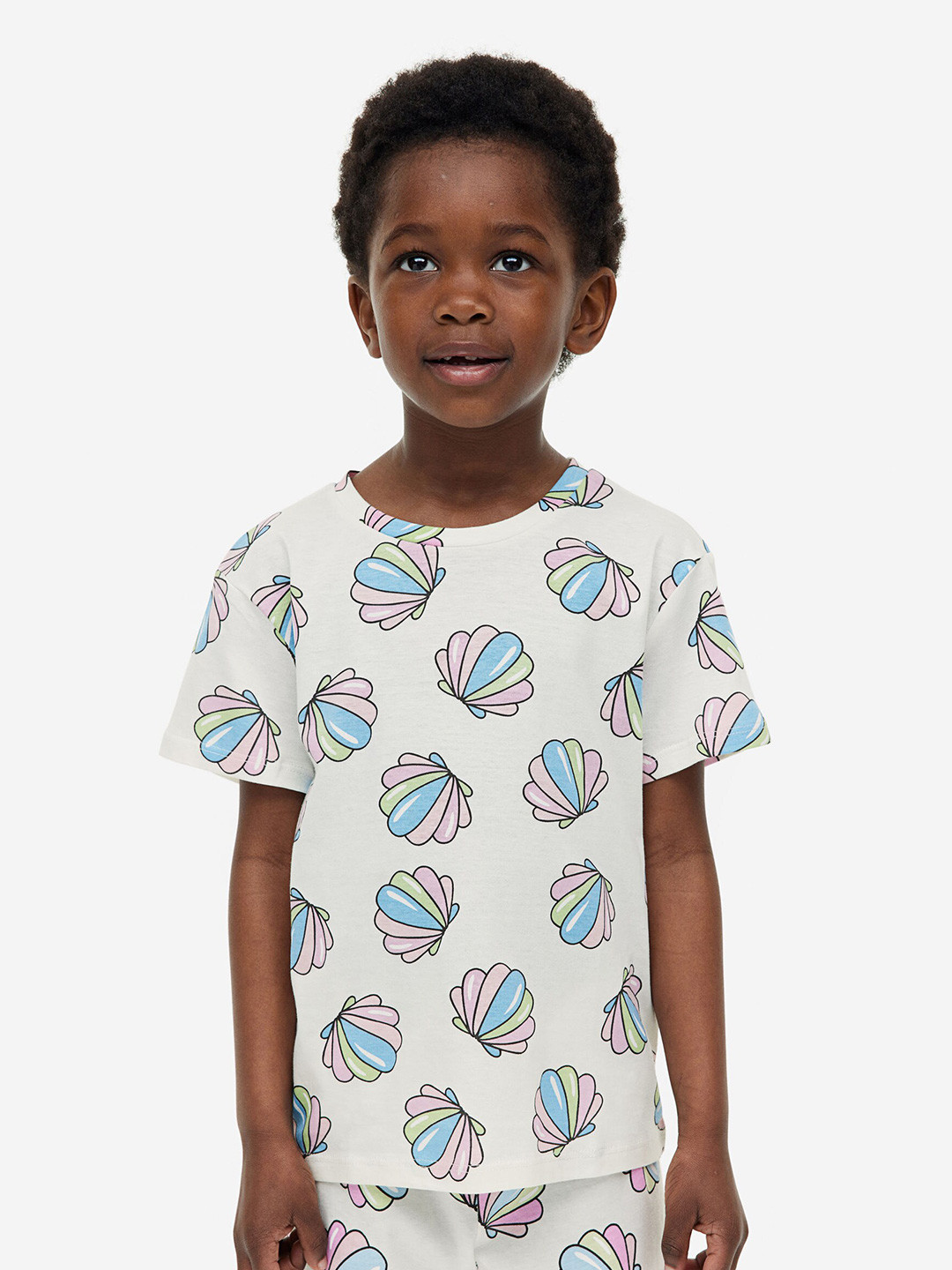 

H&M Girls Printed Pure Cotton T-Shirt, White