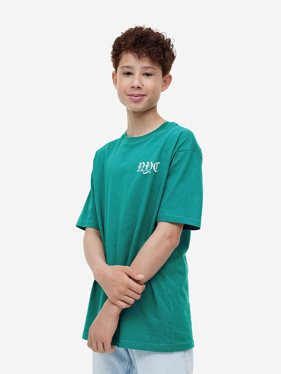 

H&M Boys 3-Pack Oversized T-shirts, Black