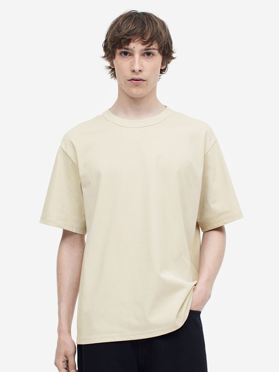 

H&M COOLMAX Relaxed Fit T-shirt, Beige