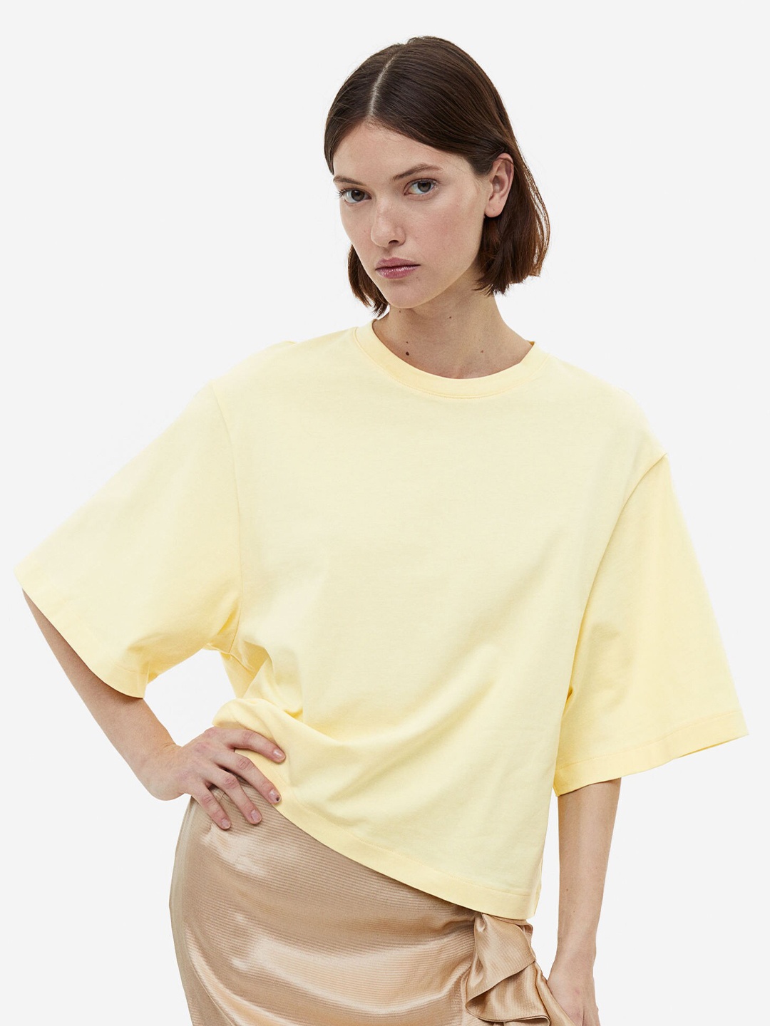

H&M Pure Cotton T-shirt, Yellow
