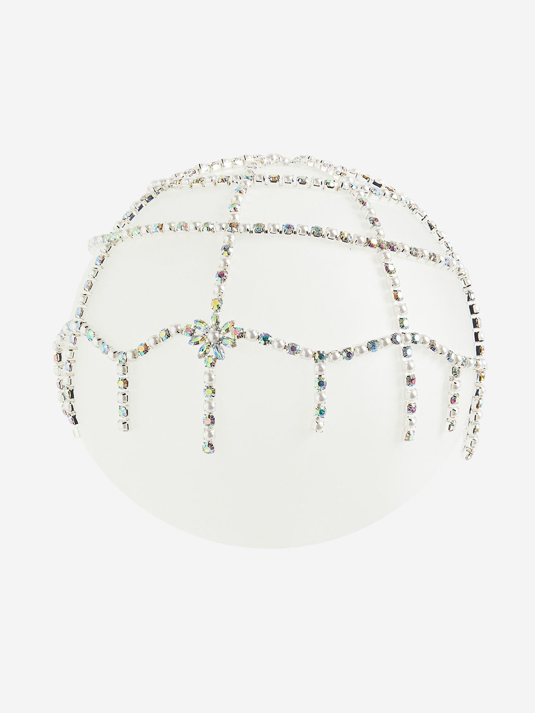 

H&M Rhinestone-Chain Headpiece, Silver