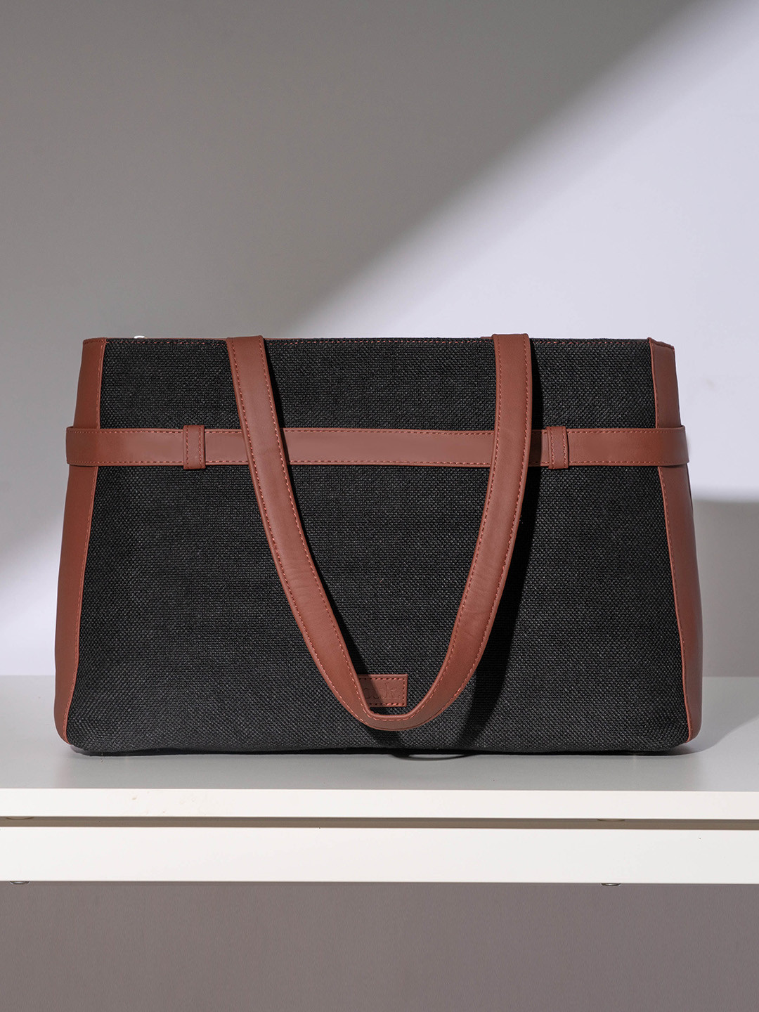 

ZOUK Structured Tote Bag, Black