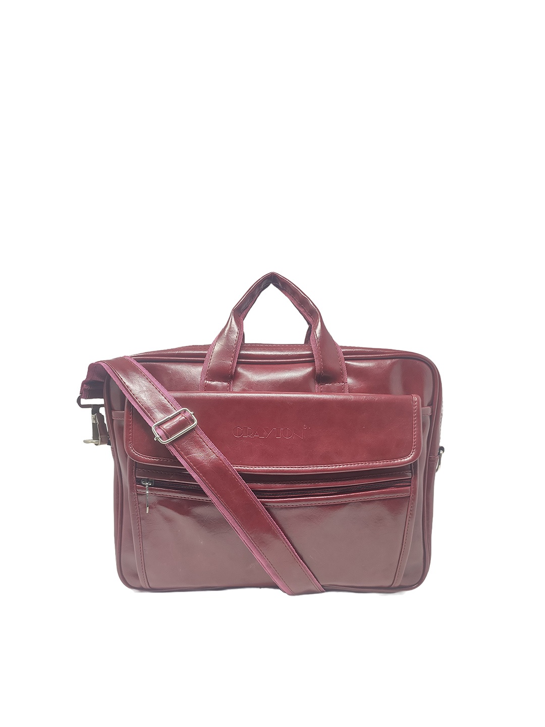 

CRAYTON Vegan Leather Laptop Bag, Maroon