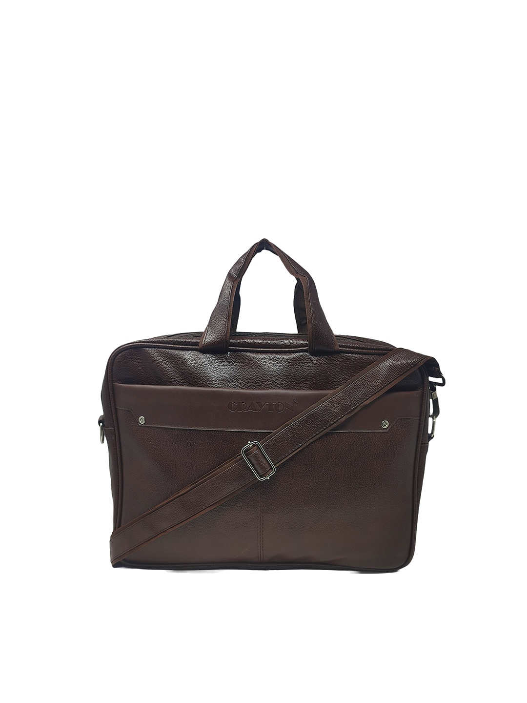 

CRAYTON Vegan Leather Laptop Bag, Brown