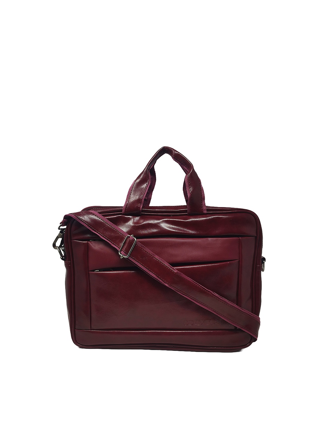 

CRAYTON Vegan Leather Laptop Bag, Maroon