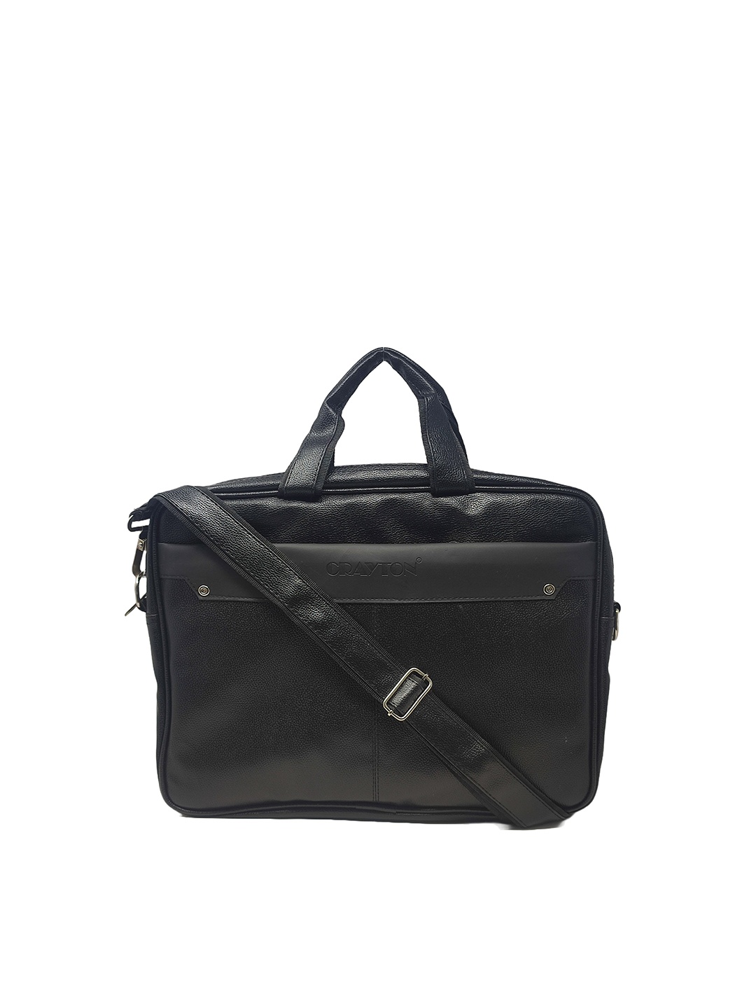 

CRAYTON Vegan Leather Laptop Bag, Black