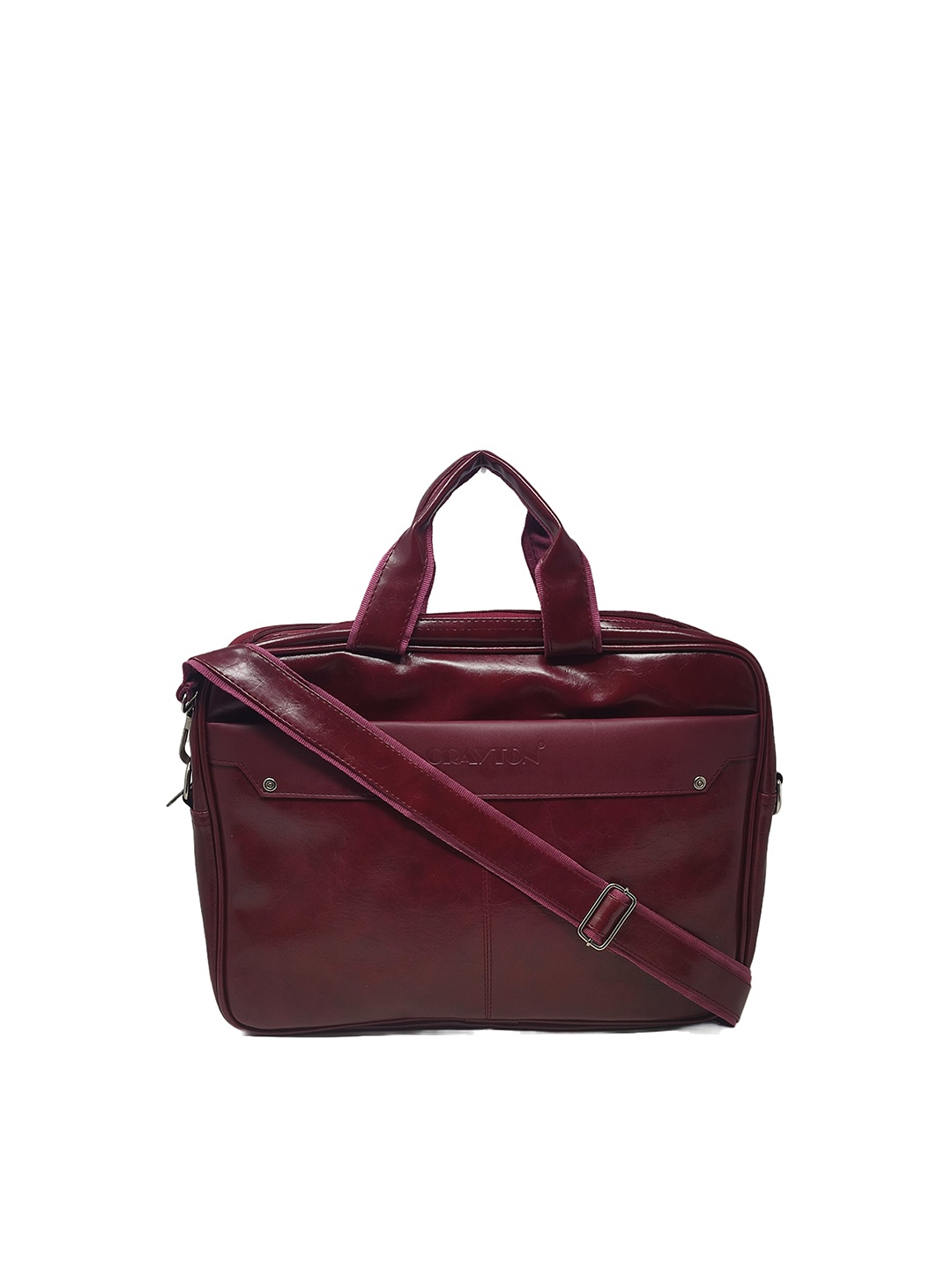 

CRAYTON Vegan Leather Laptop Bag, Maroon
