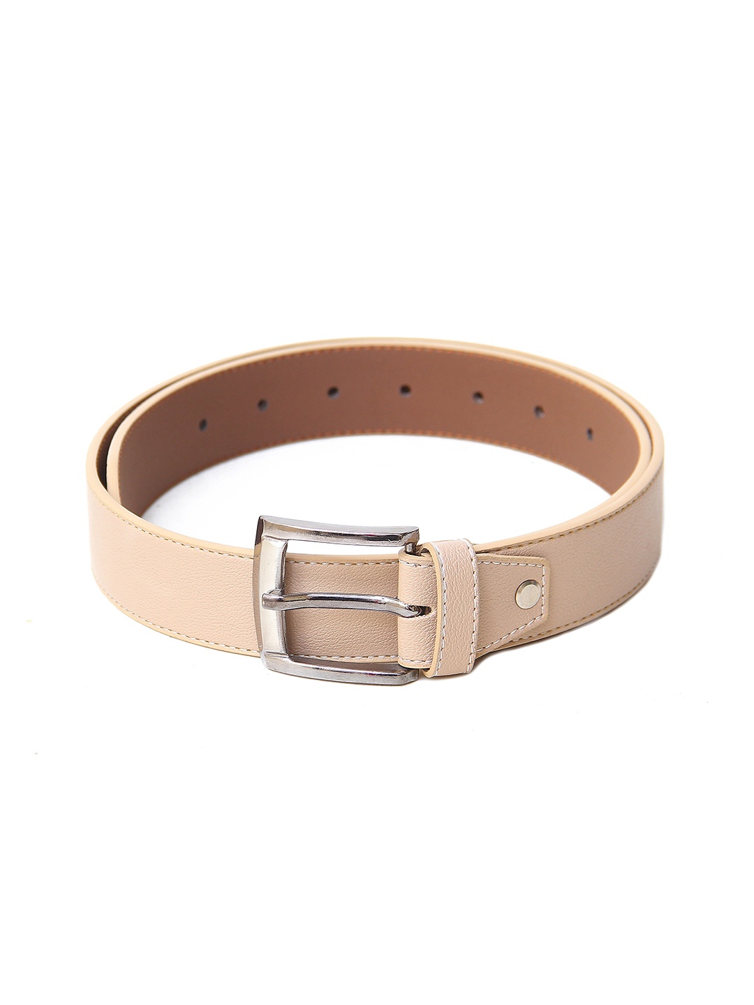 

Calvadoss Women Synthetic Leather Tang Belt, Beige