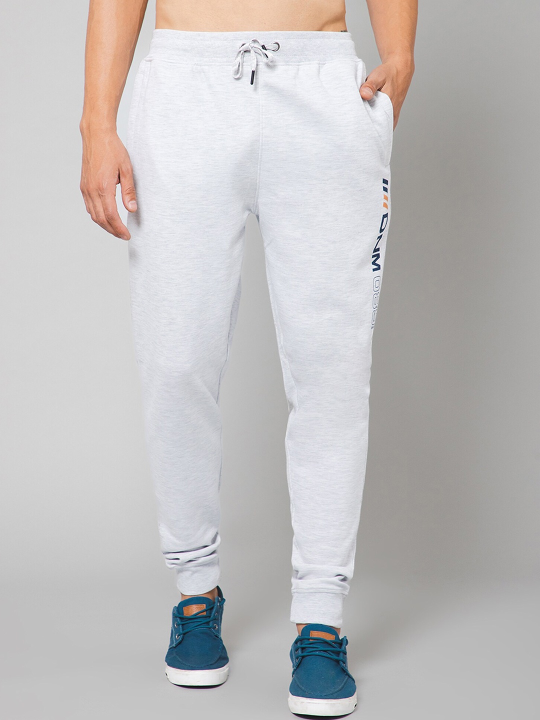 

Cantabil Men Mid Rise Joggers, Grey melange