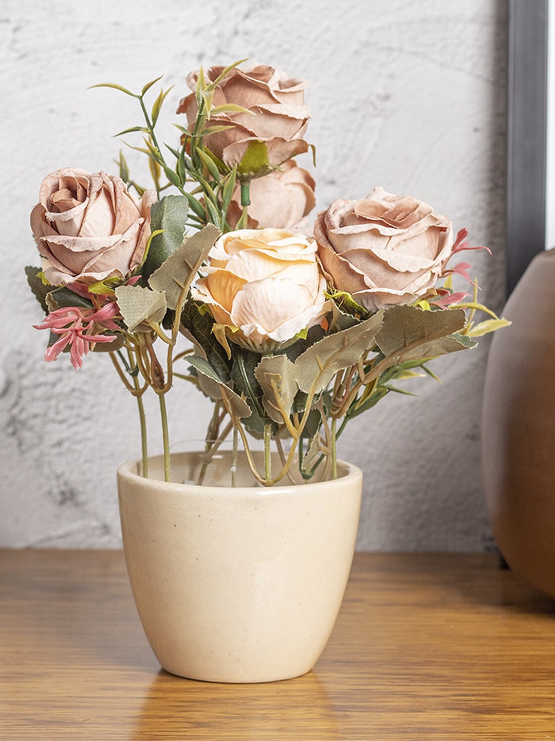 

MARKET99 Brown & Beige Solid Artificial Flower With Pot