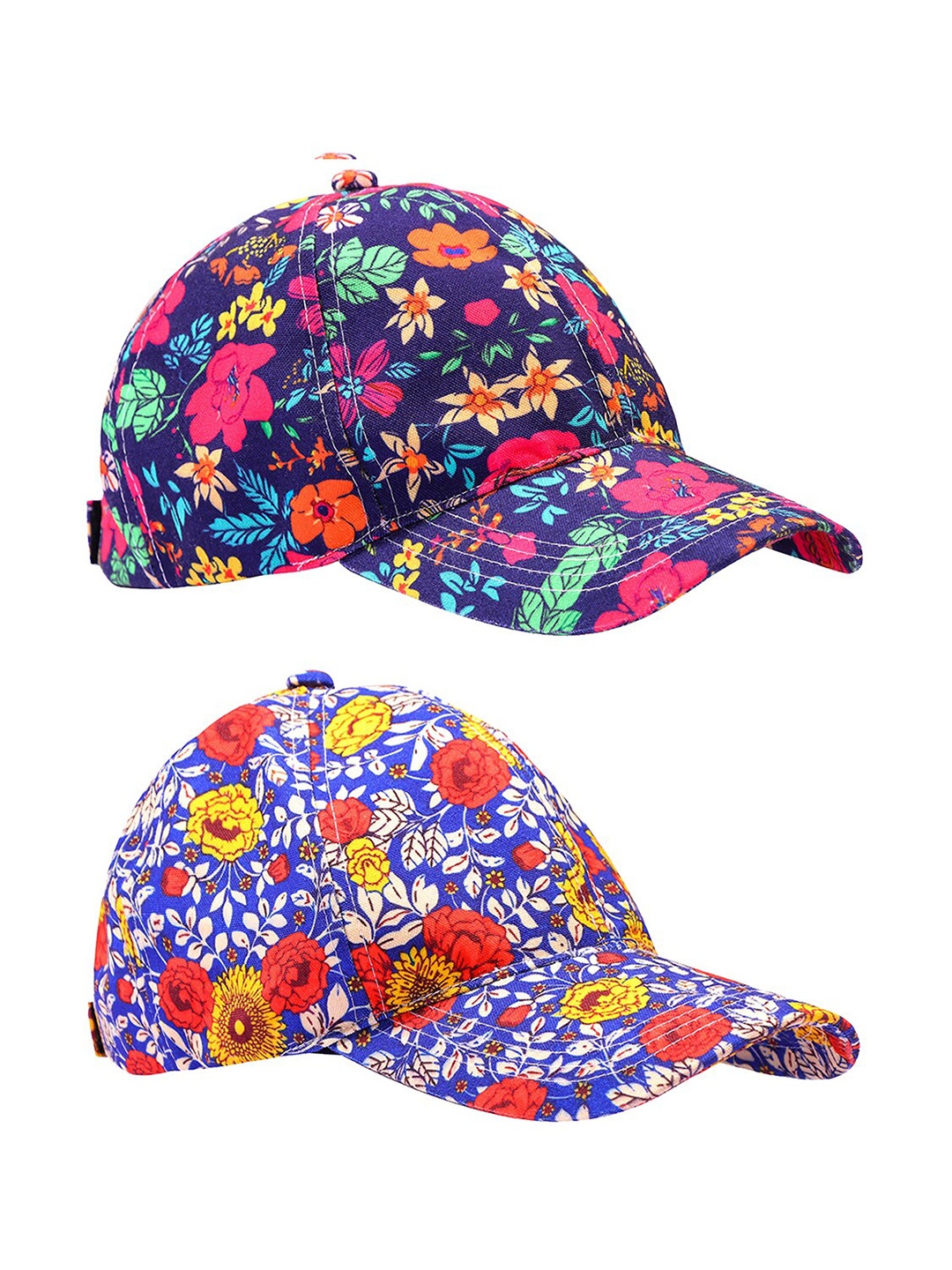 

Knotyy Set of 2 Printed Snapback Caps, Navy blue