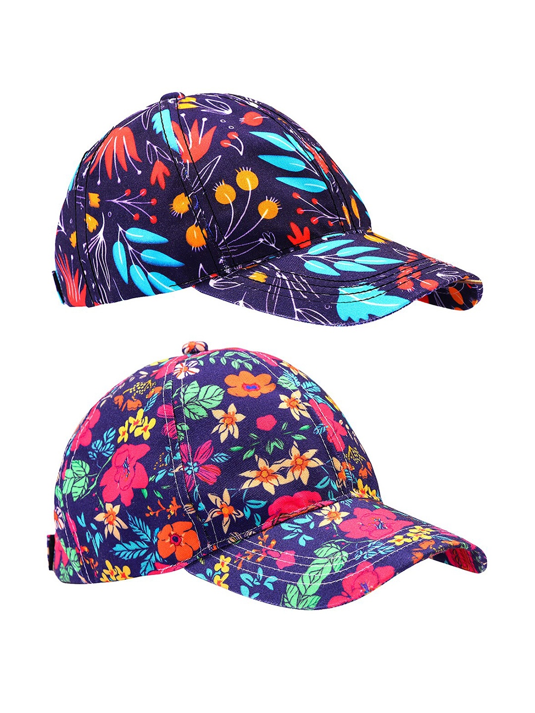 

Knotyy Set Of 2 Printed Snapback Cap, Blue