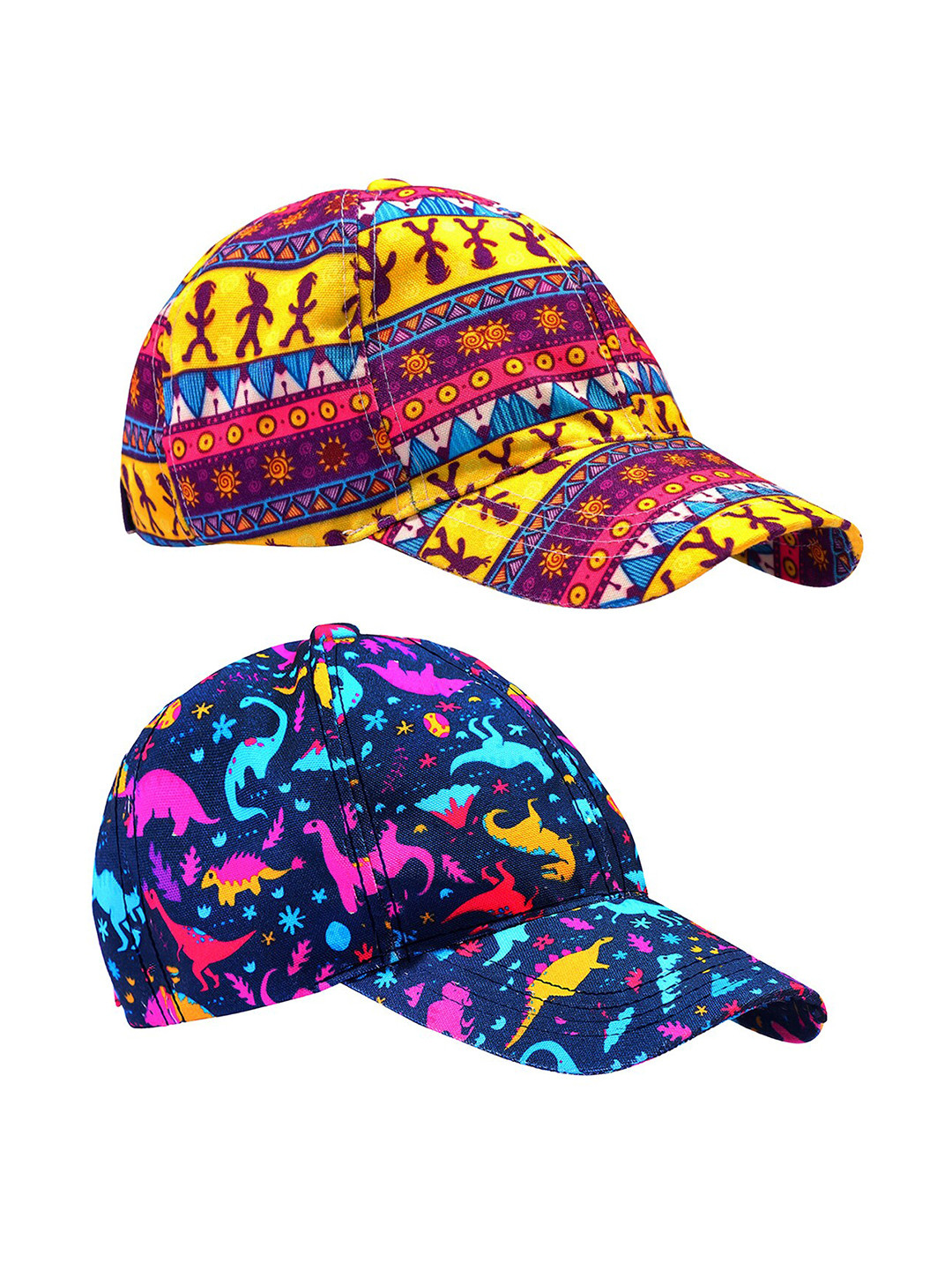 

Knotyy Set Of 2 Printed Snapback Cap, Blue