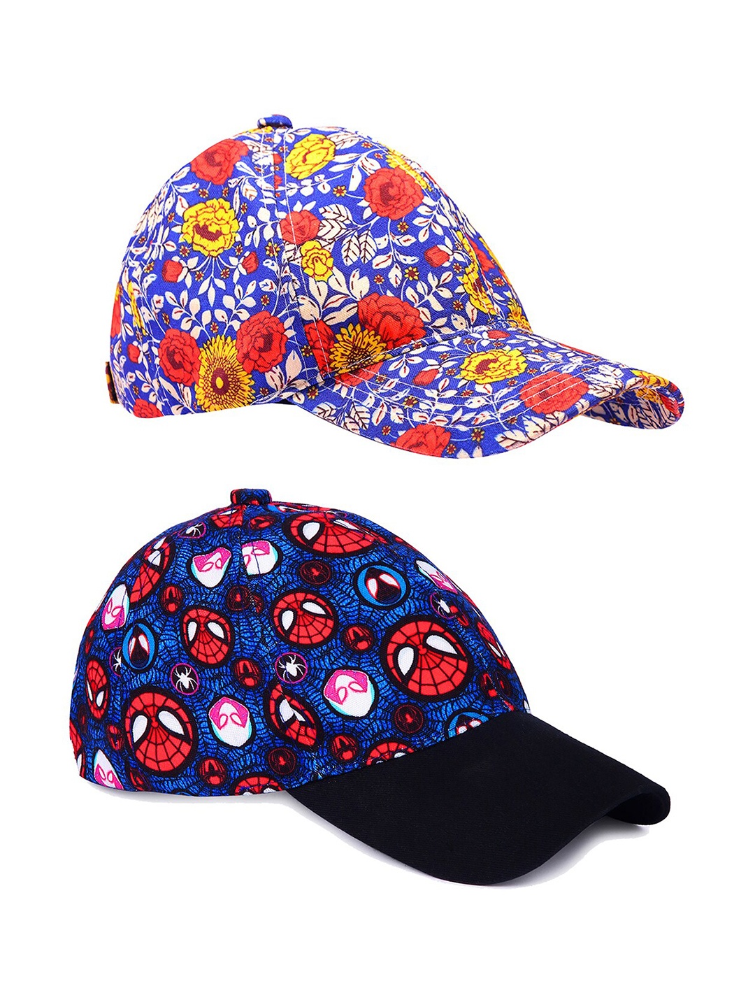 

Knotyy Set Of 2 Printed Snapback Cap, Blue