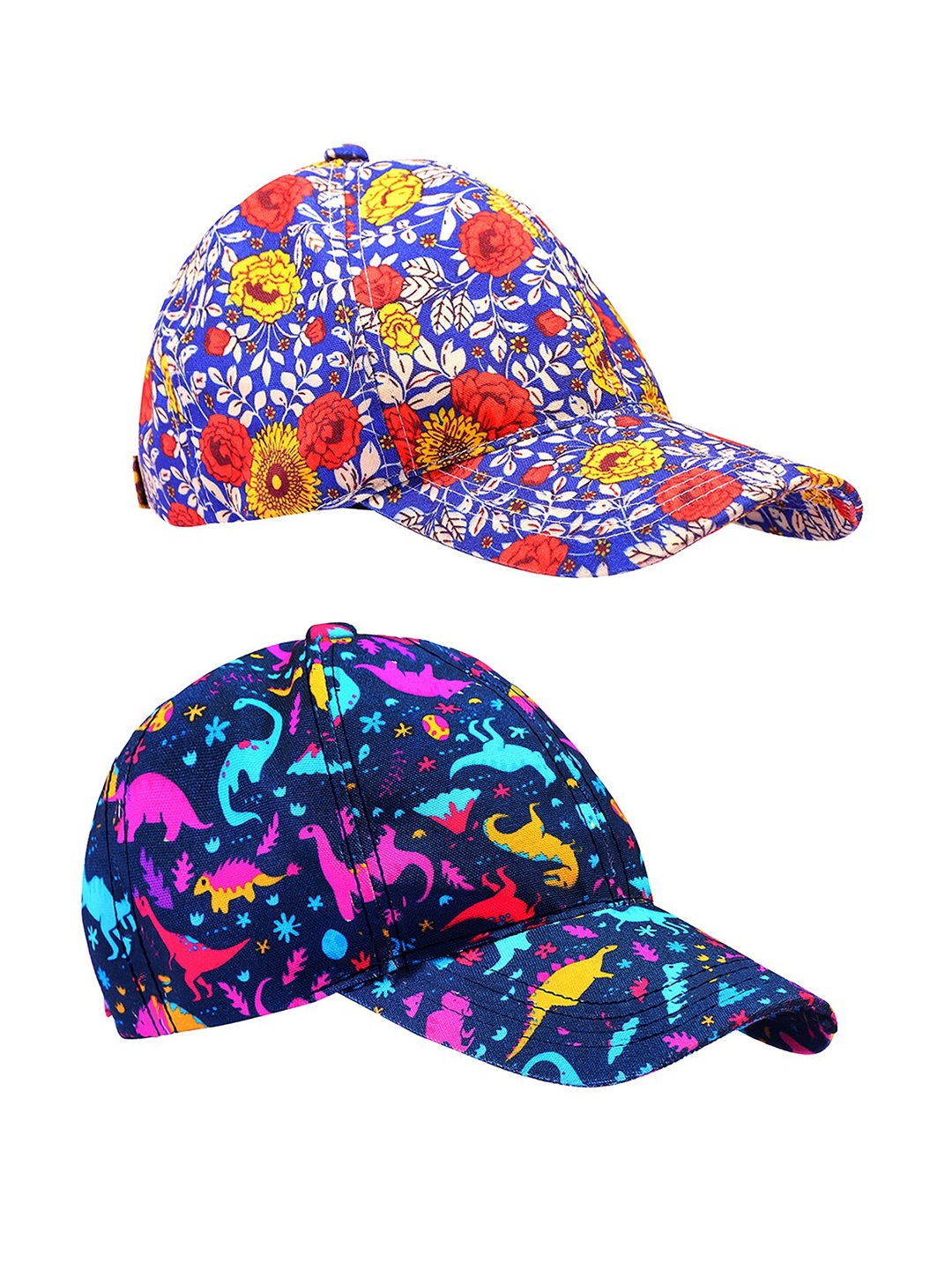 

Knotyy Pack Of 2 Printed Snapback Caps, Navy blue