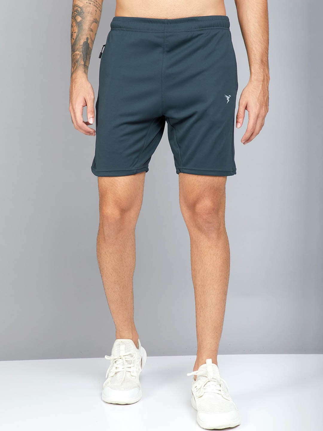 

Technosport Men Antimicrobial Training or Gym Slim Fit Sports Shorts, Charcoal