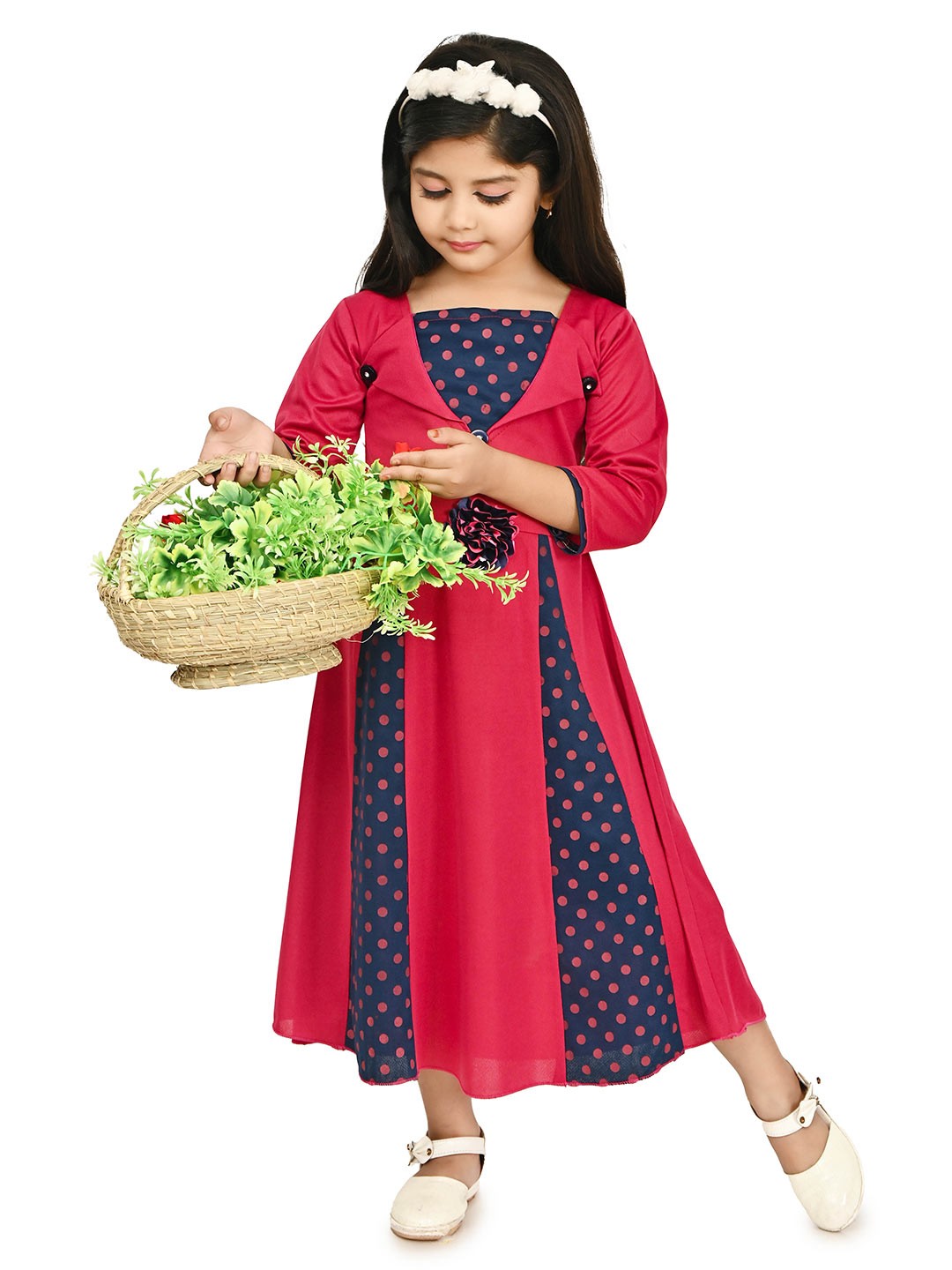 

carrydreams Pink Print Fit & Flare Dress