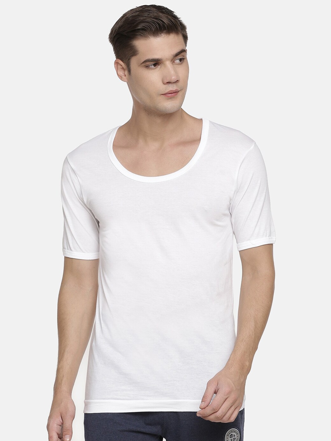 

Macroman M-Series Cotton Basic Cotton Innerwear Vest, White
