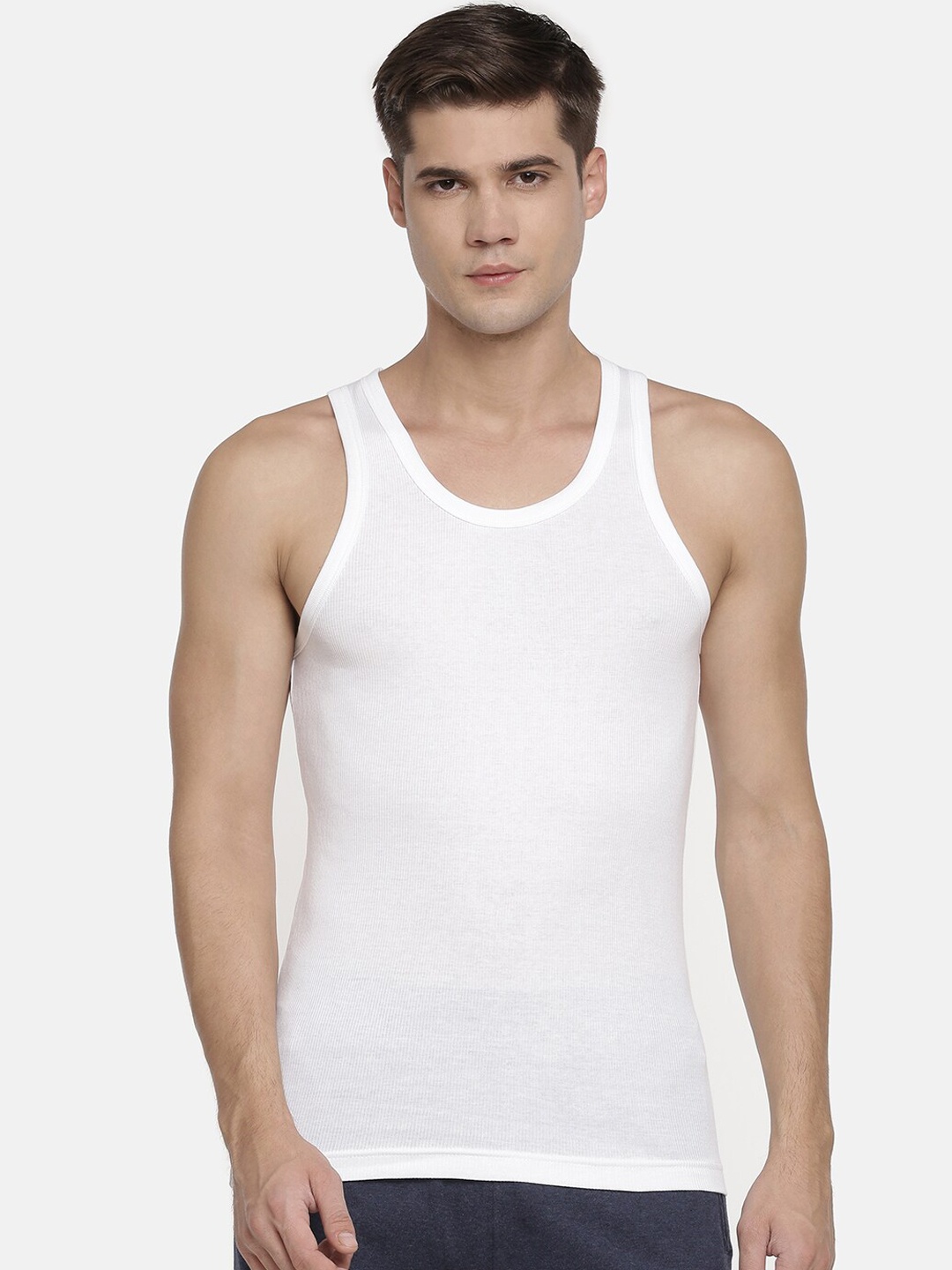 

Macroman M-Series Pure Cotton Innerwear Vests, White