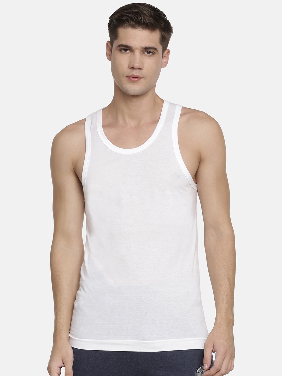 

Macroman M-Series Round Neck Pure Cotton Basic Vests, White