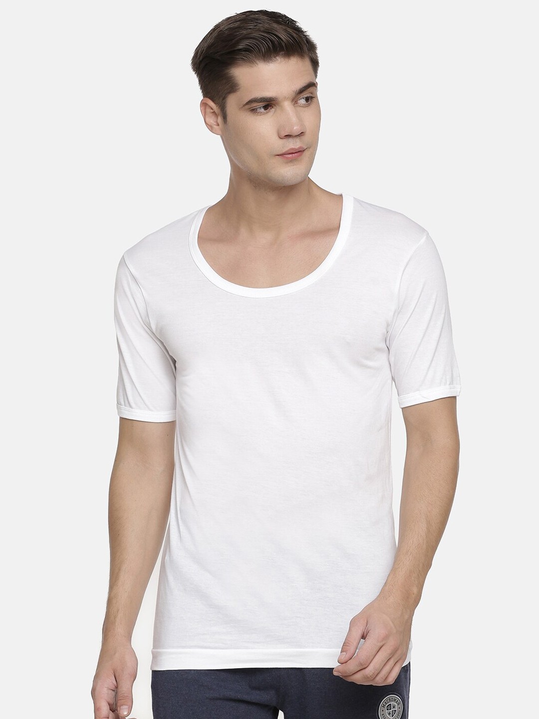 

Macroman M-Series Pure-Cotton Innerwear Vest, White