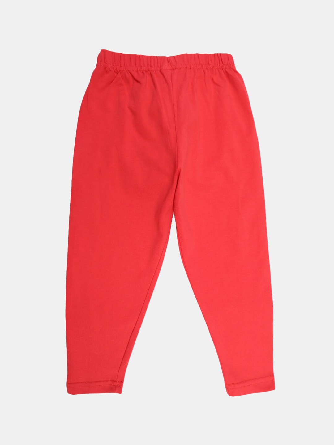 

V-Mart Girls Mid Rise Ankle-Length Cotton Leggings, Red