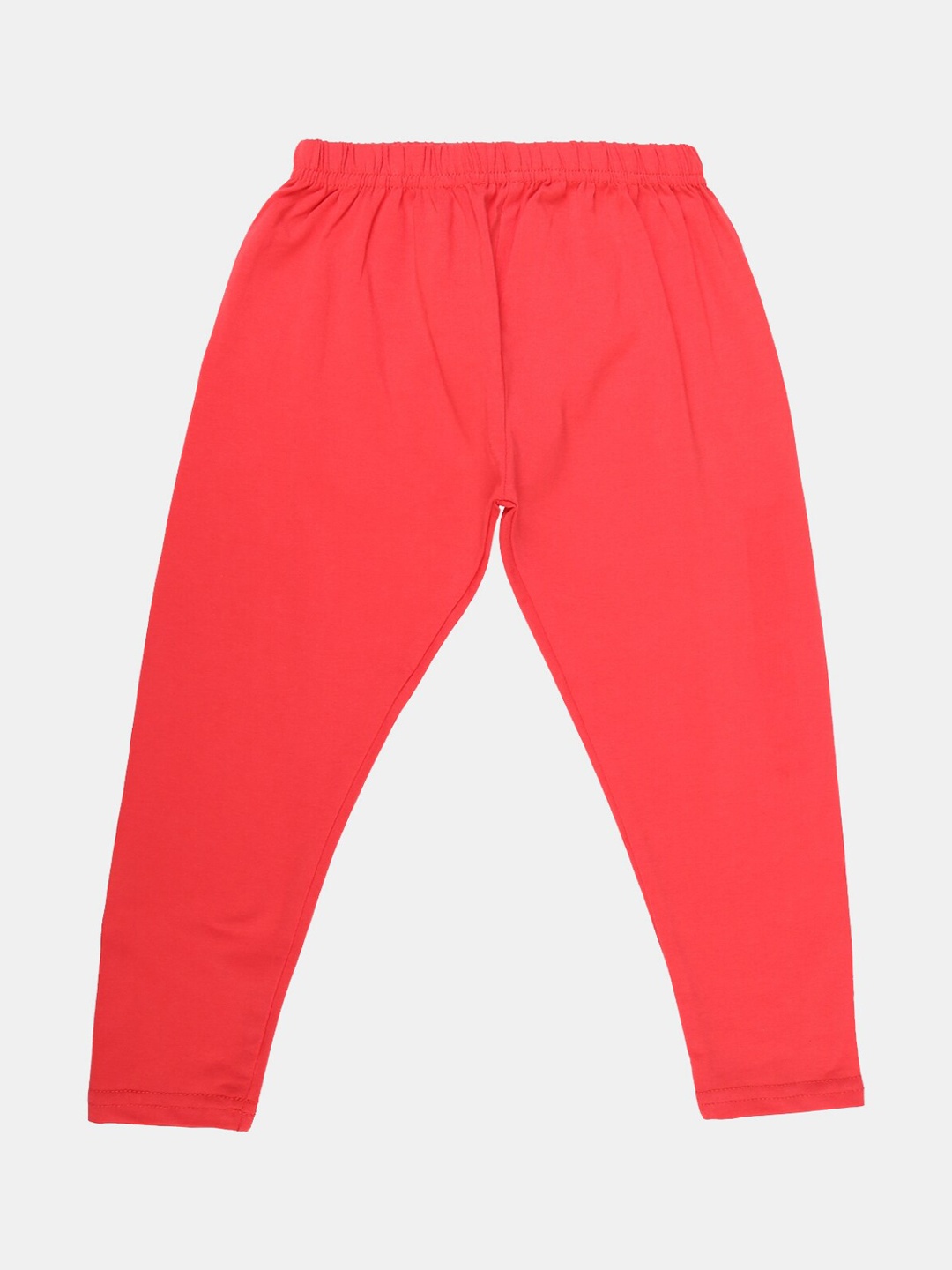 

V-Mart Girls Mid Rise Ankle-Length Cotton Leggings, Red