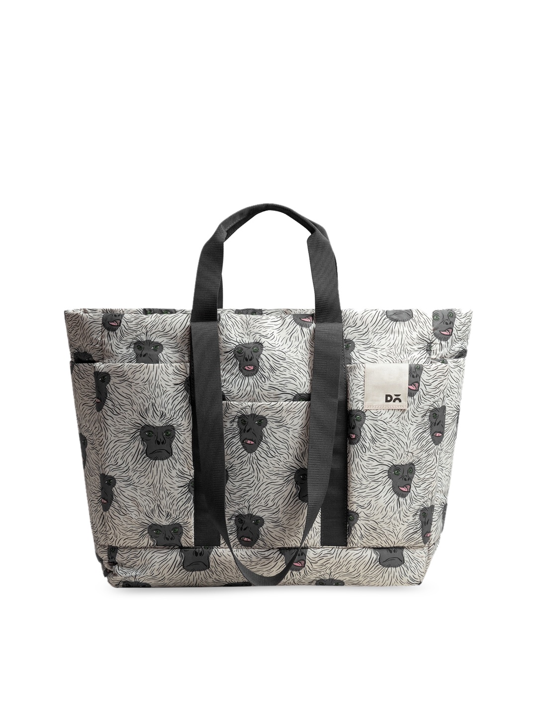 

DailyObjects Printed Structured Tote Bag With Quilted, Grey