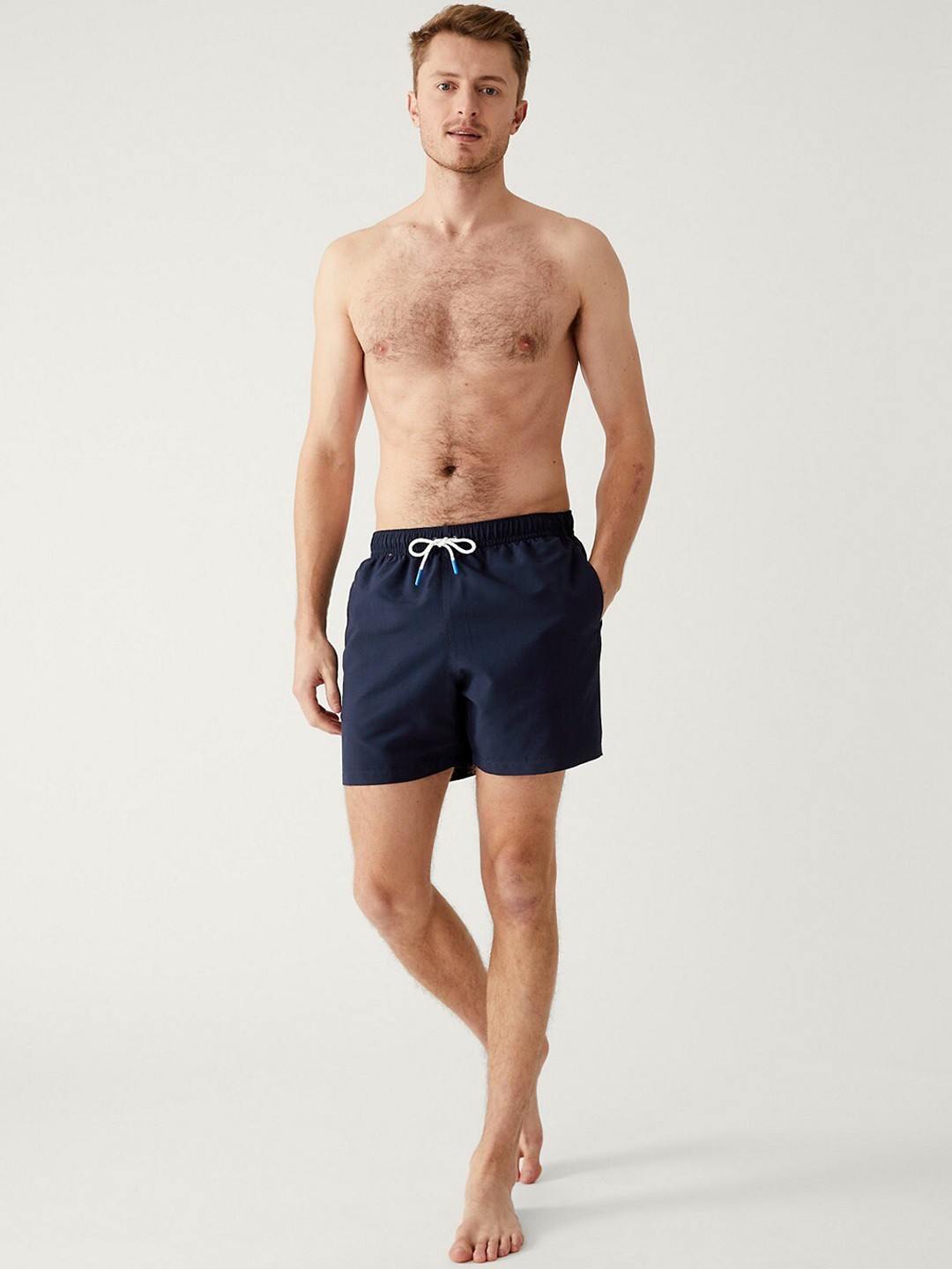

Marks & Spencer Mid-Waist Swim Shorts, Navy blue
