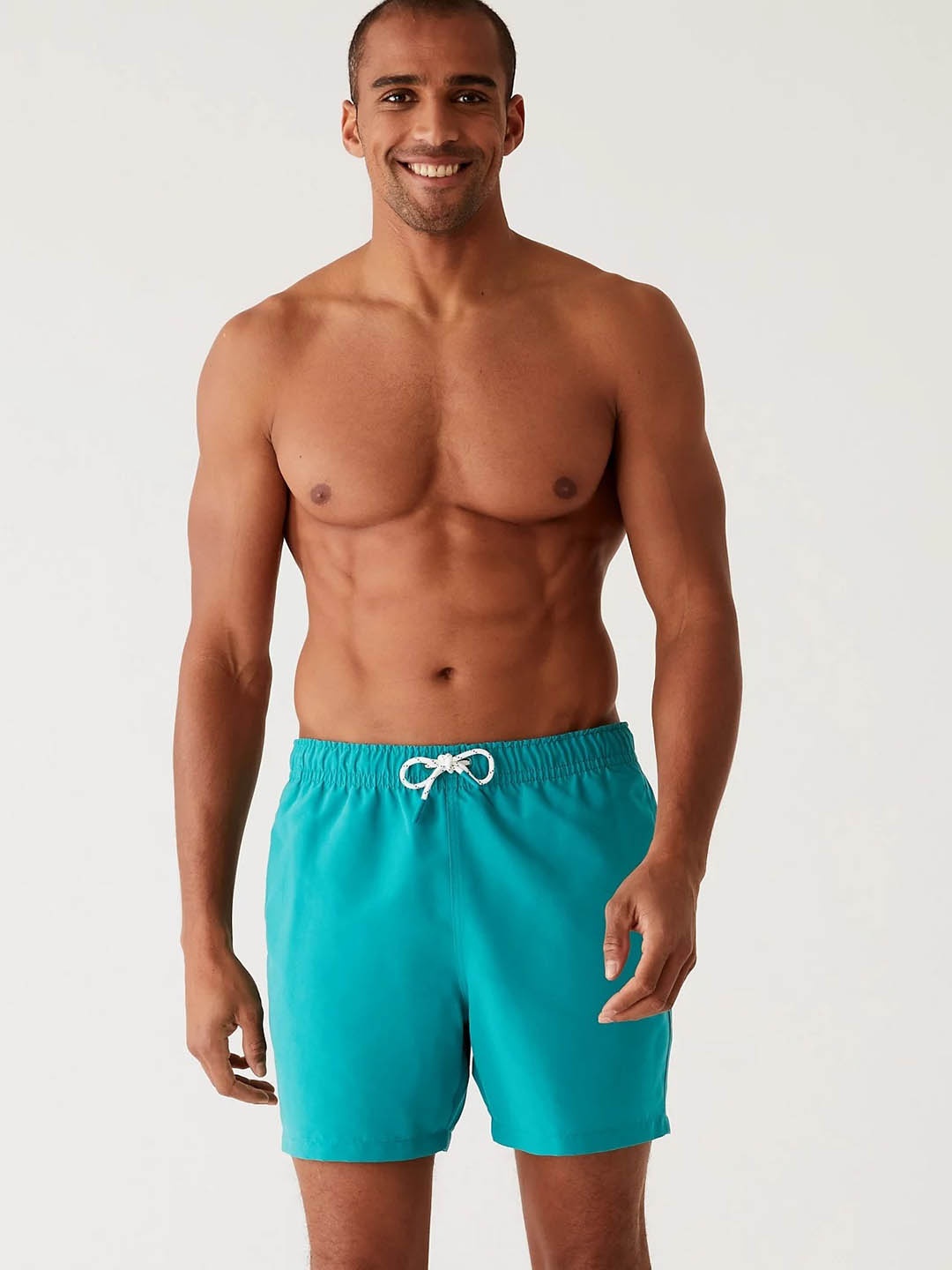 

Marks & Spencer High-Waist Swim Shorts, Blue