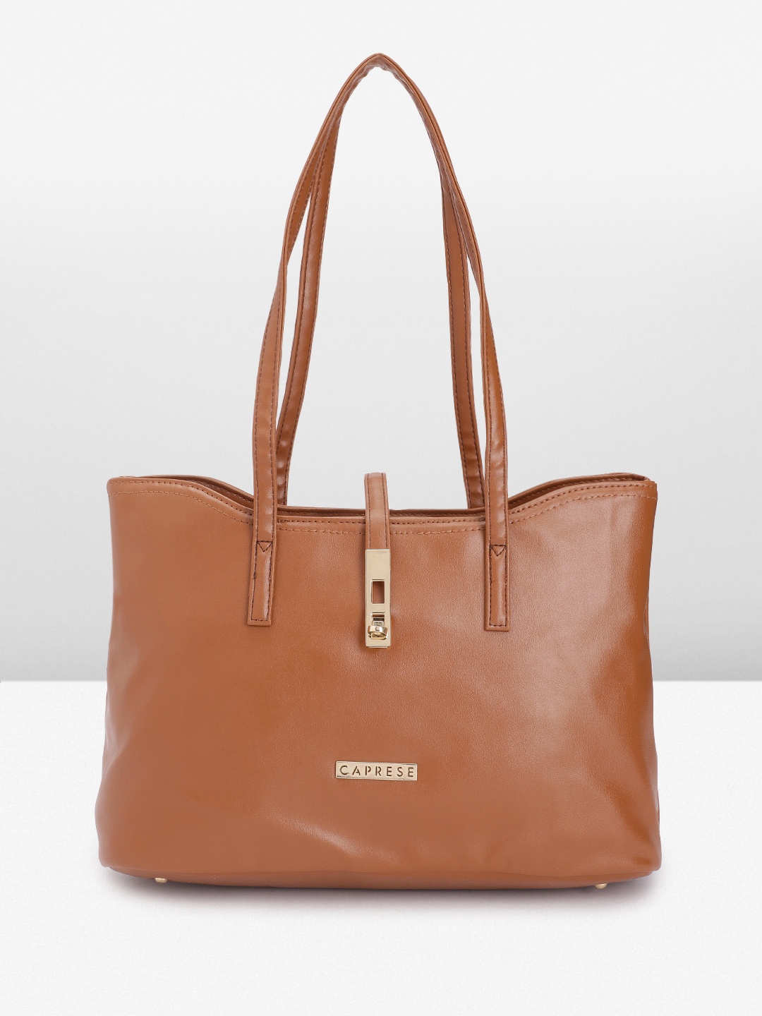 

Caprese Solid Structured Shoulder Bag, Brown