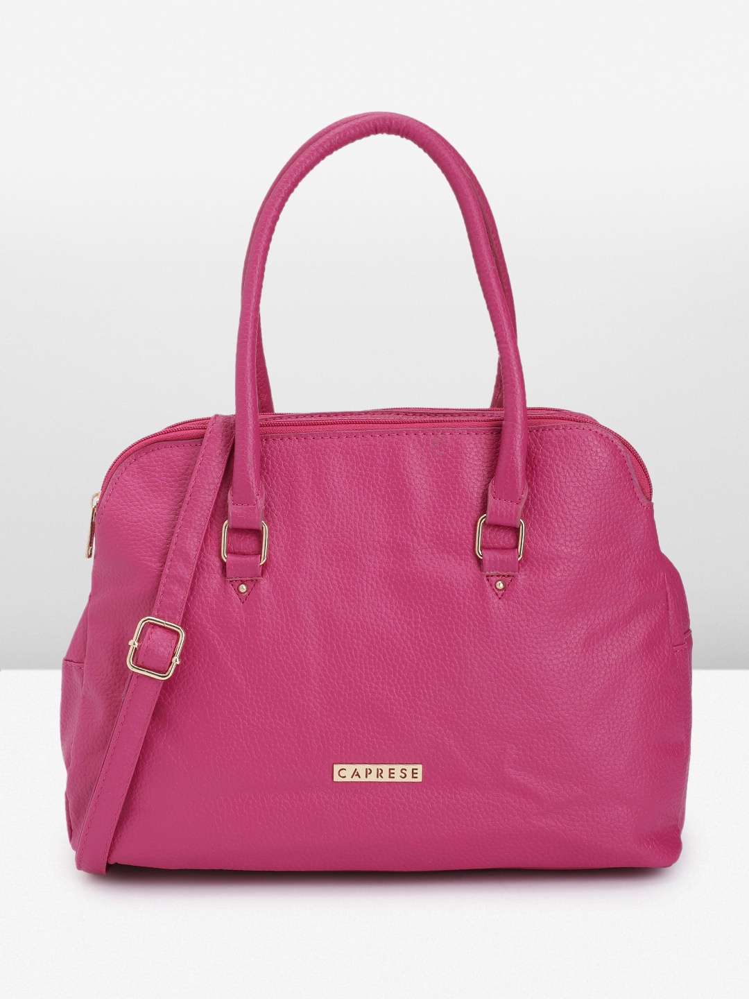 

Caprese Abstract Textured Structured Handheld Bag, Fuchsia