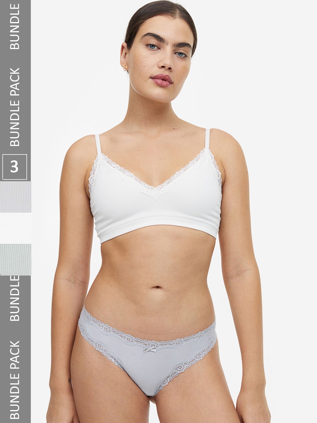 

H&M 3-Pack Brazilian Briefs 0803070081, Blue
