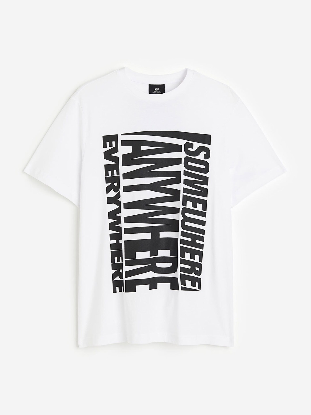 

H&M Men Regular Fit Printed T-shirt, White
